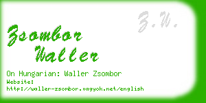 zsombor waller business card